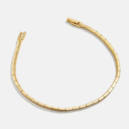 Lavisa 14K gold beaded bracelet showcasing sleek rectangular links