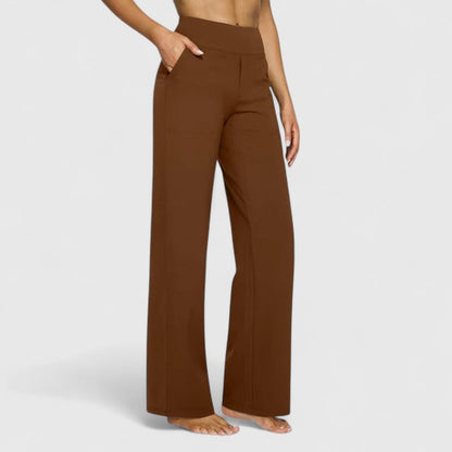 Lavisa - Womens Pull On Wide Waistband Pants with Pockets