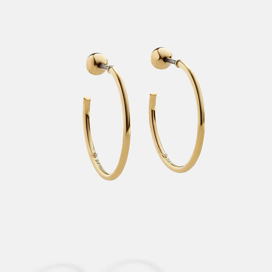 Lavisa 20MM classic lightweight thin gold hoop earrings