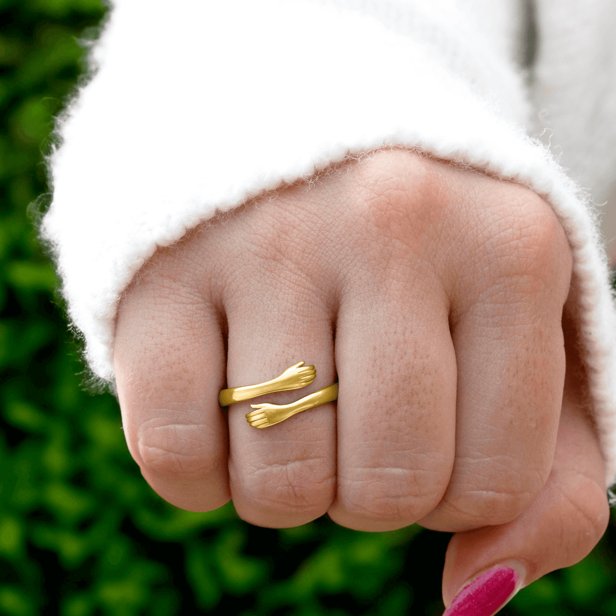 Lavisa - Gold Hug From Heaven Ring - Memorial Comfort Jewelry