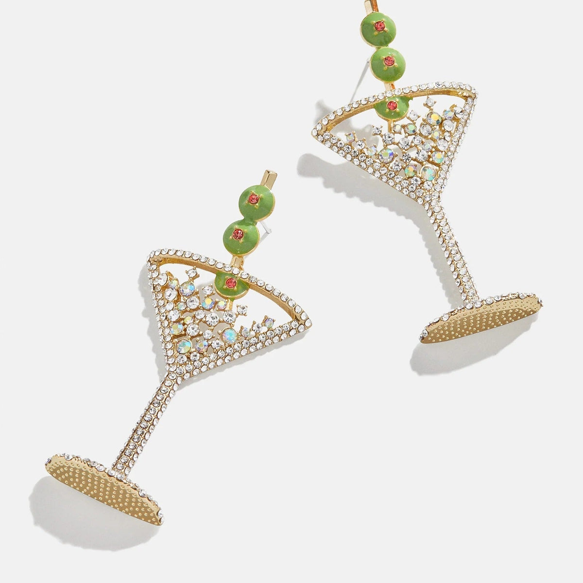 Lavisa gold plated martini glass novelty statement earrings