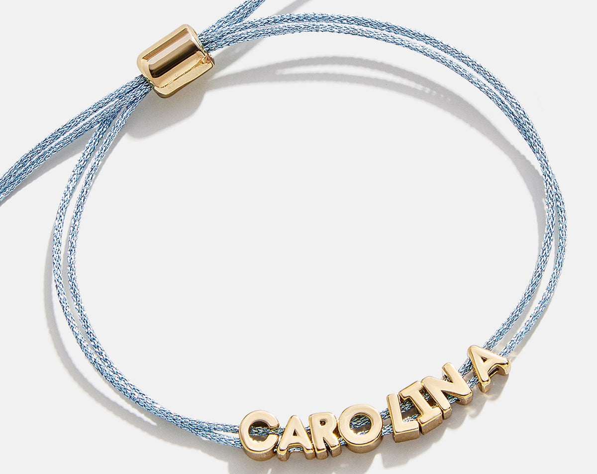 Lavisa - Custom Cord Name Bracelet - On-Model & Scale View