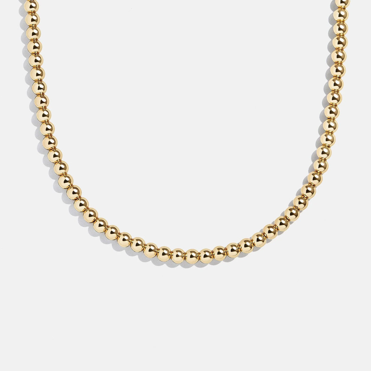 Lavisa classic 4mm beaded layering necklace in polished finish