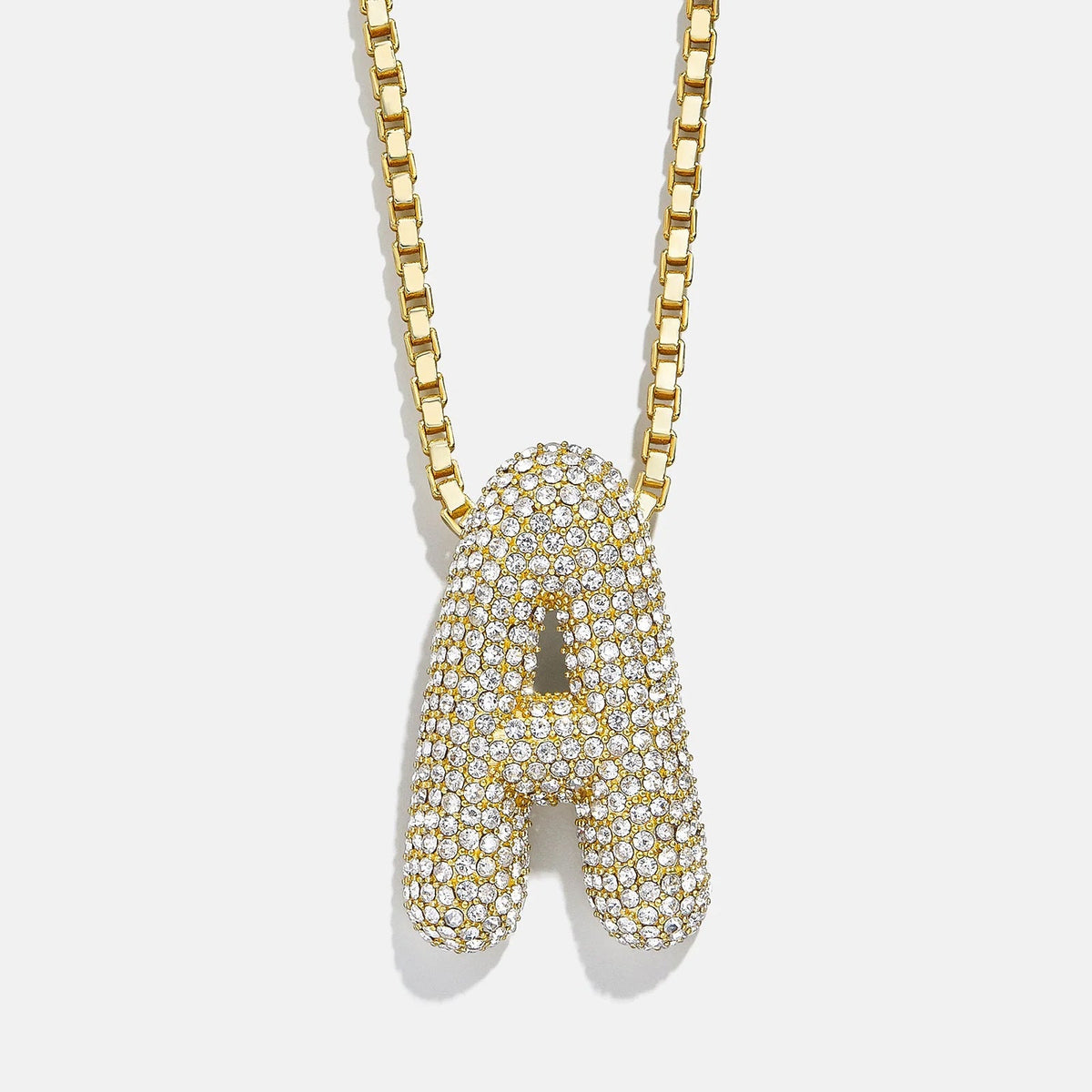 Lavisa - 3D Bubble Initial Necklace - Clasp & Finish View