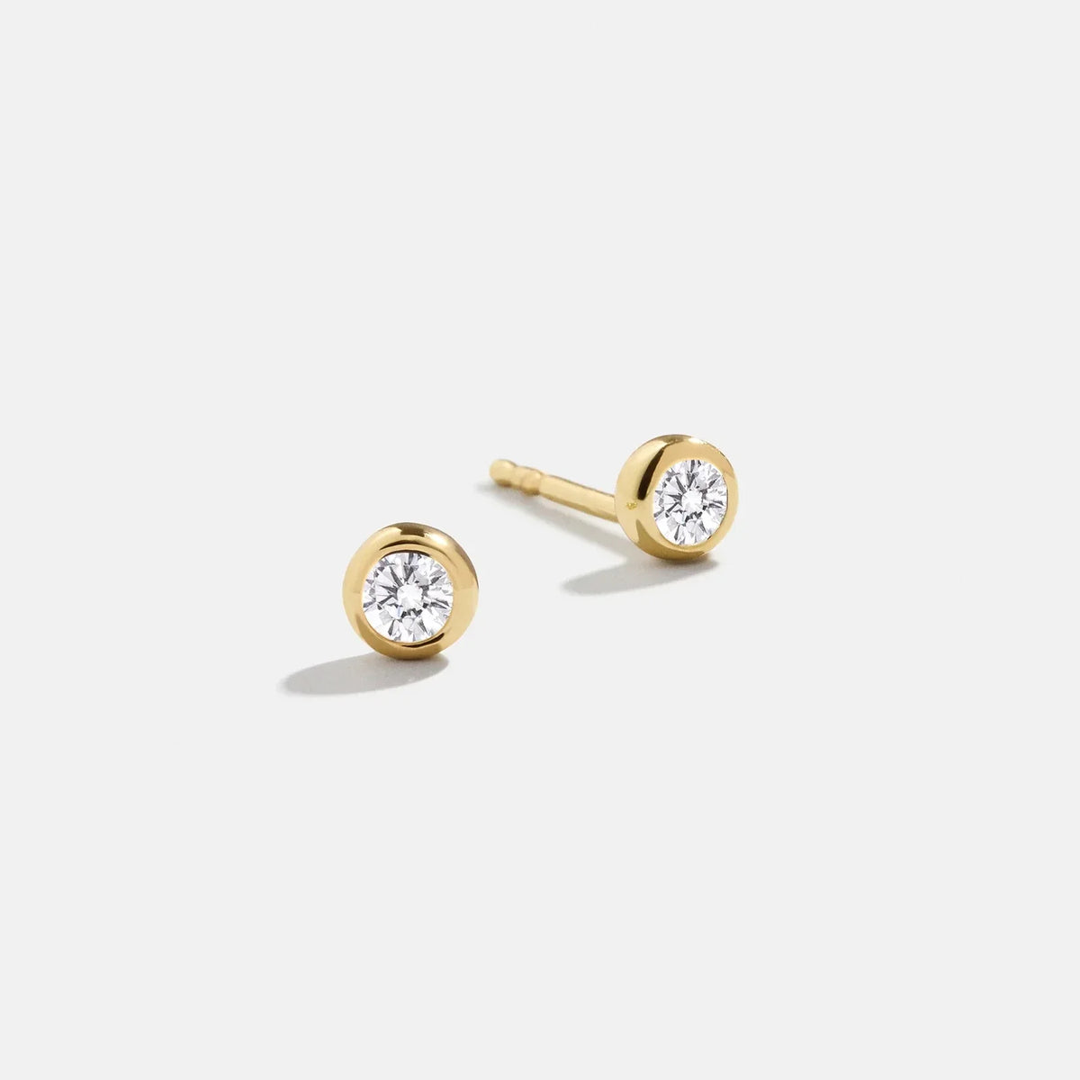 Lavisa 18K Gold Birthstone Crystal Stud Earrings in various colors