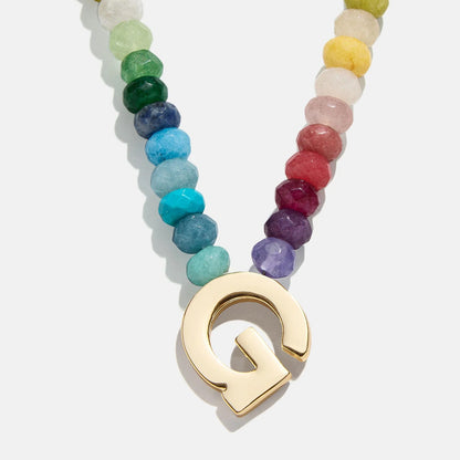 Lavisa - Semi-Precious Block Initial Personalized Necklace - Product Gallery View 7