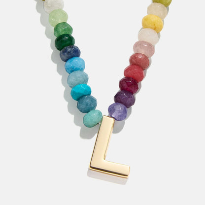 Lavisa - Semi-Precious Block Initial Personalized Necklace - Product Gallery View 12