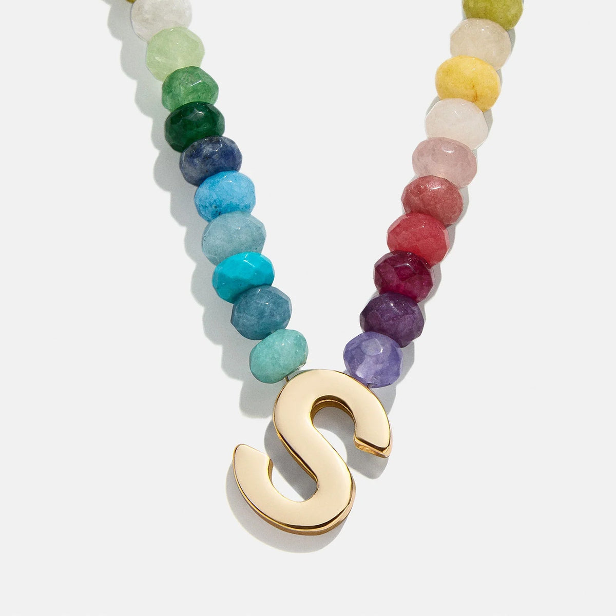Lavisa - Semi-Precious Block Initial Personalized Necklace - Product Gallery View 18