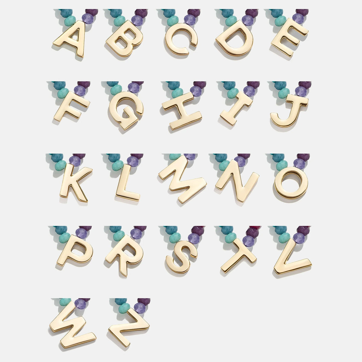Lavisa - Semi-Precious Block Initial Personalized Necklace - Product Gallery View 25
