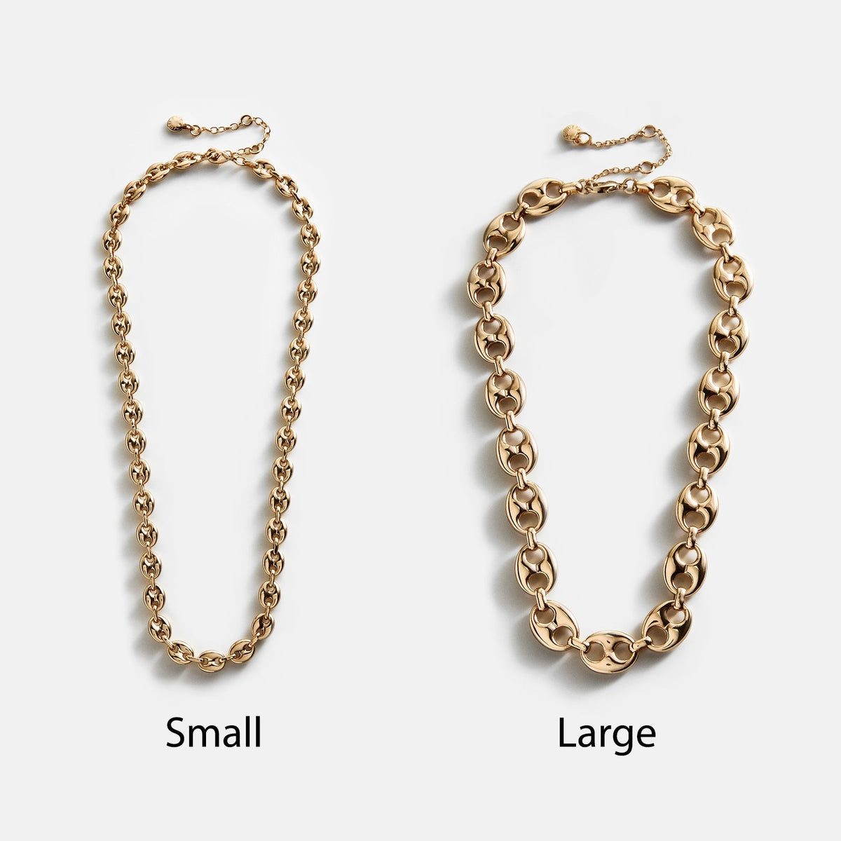Lavisa - Chunky Chain Statement Necklace - Side Profile View