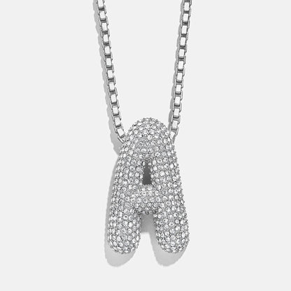 Lavisa - 3D Bubble Initial Necklace - Product Gallery View 12