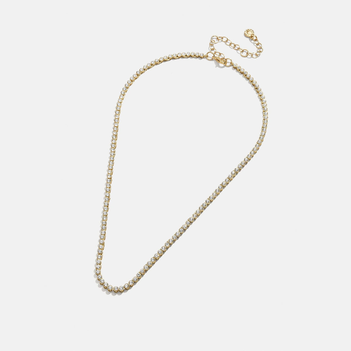 Lavisa - Bezel Set Cubic Zirconia Tennis Necklace - Texture & Setting View