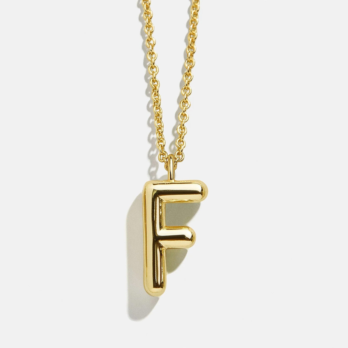Lavisa - Classic Gold Initial Pendant Adjustable Chain Necklace - Product Gallery View 8