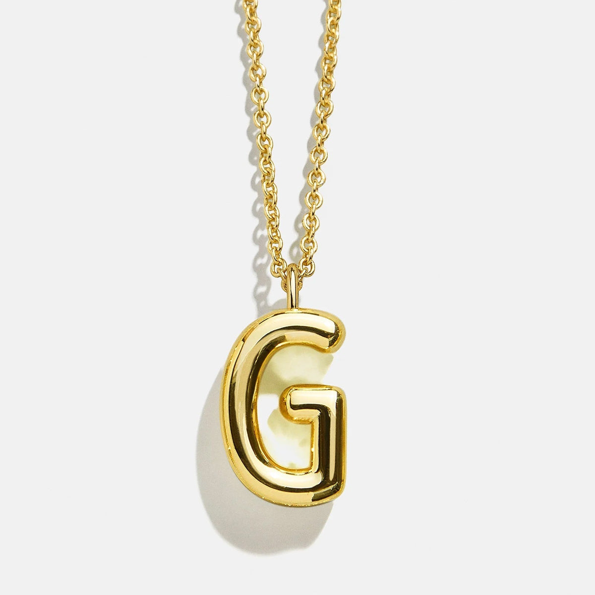 Lavisa - Classic Gold Initial Pendant Adjustable Chain Necklace - Product Gallery View 9