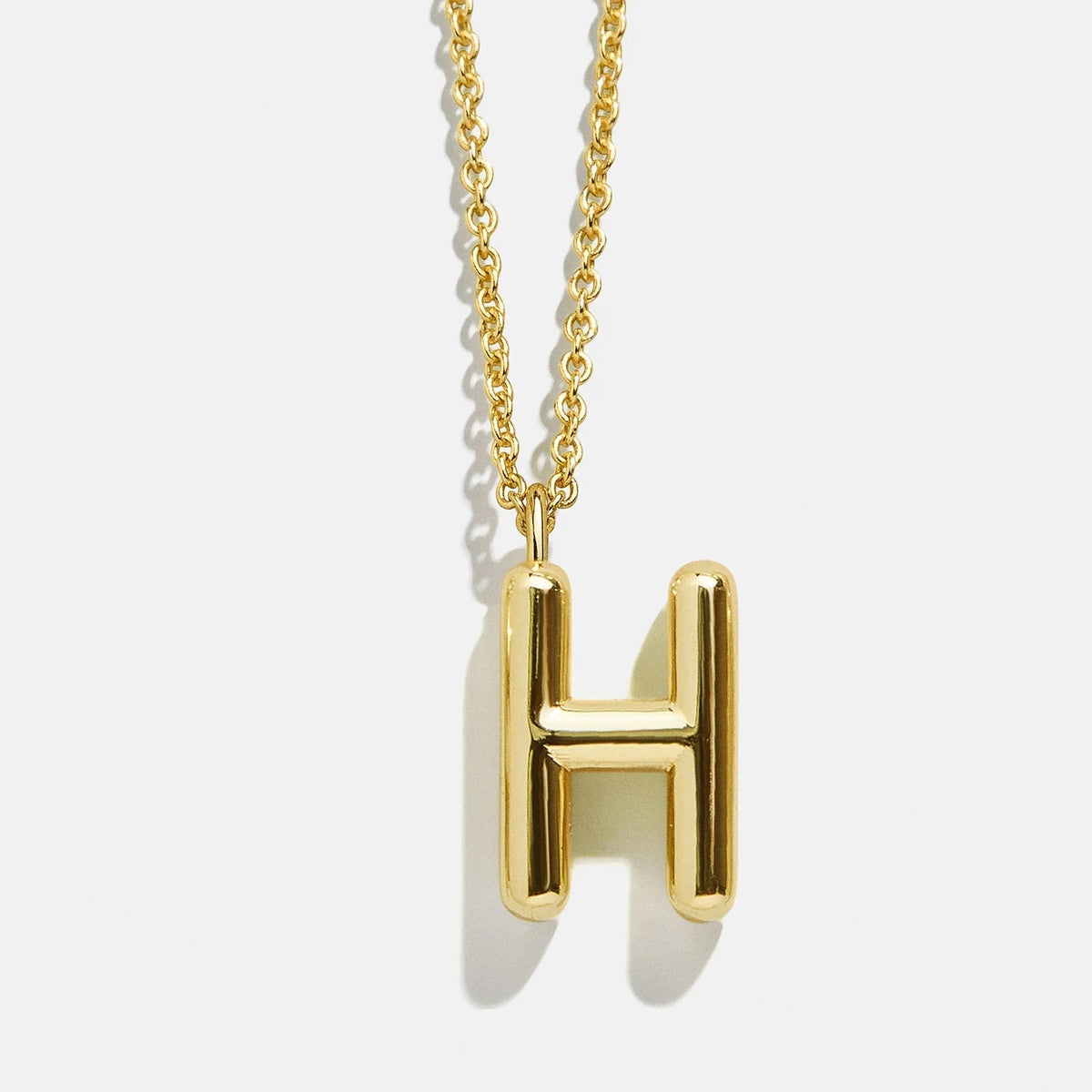 Lavisa - Classic Gold Initial Pendant Adjustable Chain Necklace - Product Gallery View 10