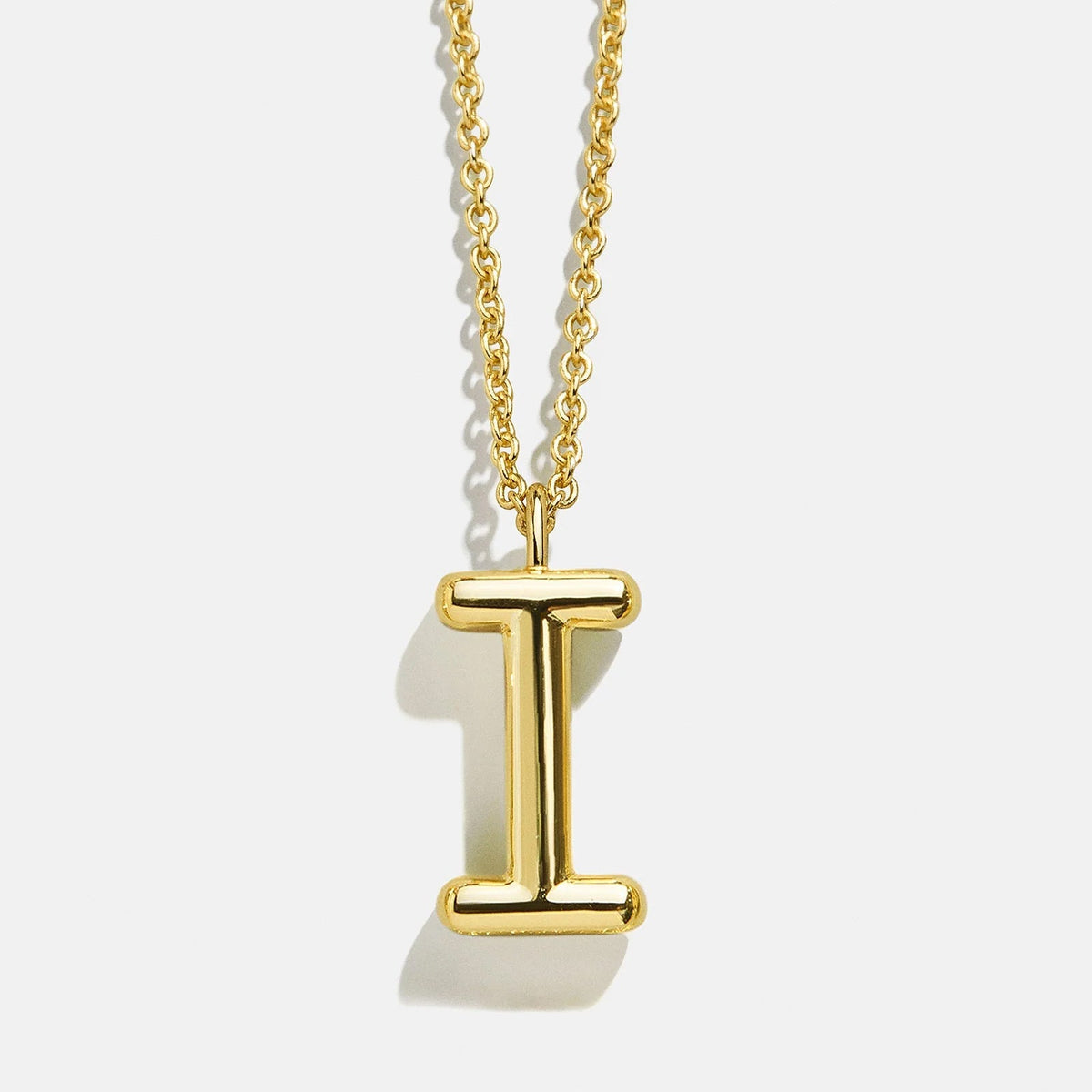 Lavisa - Classic Gold Initial Pendant Adjustable Chain Necklace - Product Gallery View 11