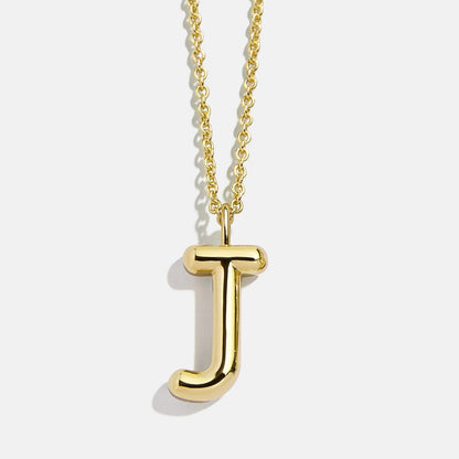 Lavisa - Classic Gold Initial Pendant Adjustable Chain Necklace - Product Gallery View 12