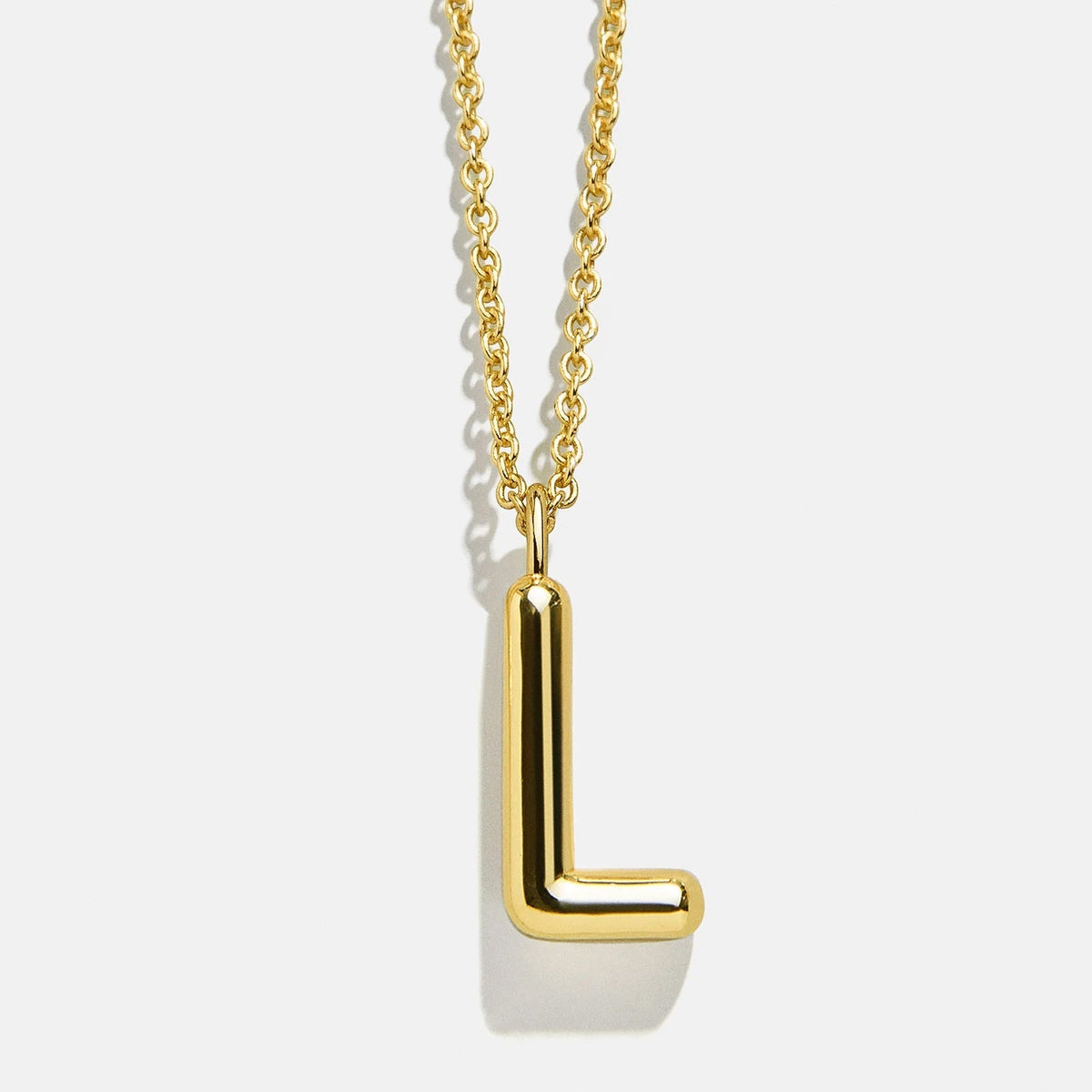 Lavisa - Classic Gold Initial Pendant Adjustable Chain Necklace - Product Gallery View 14