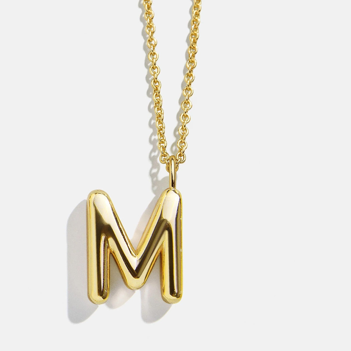 Lavisa - Classic Gold Initial Pendant Adjustable Chain Necklace - Product Gallery View 15