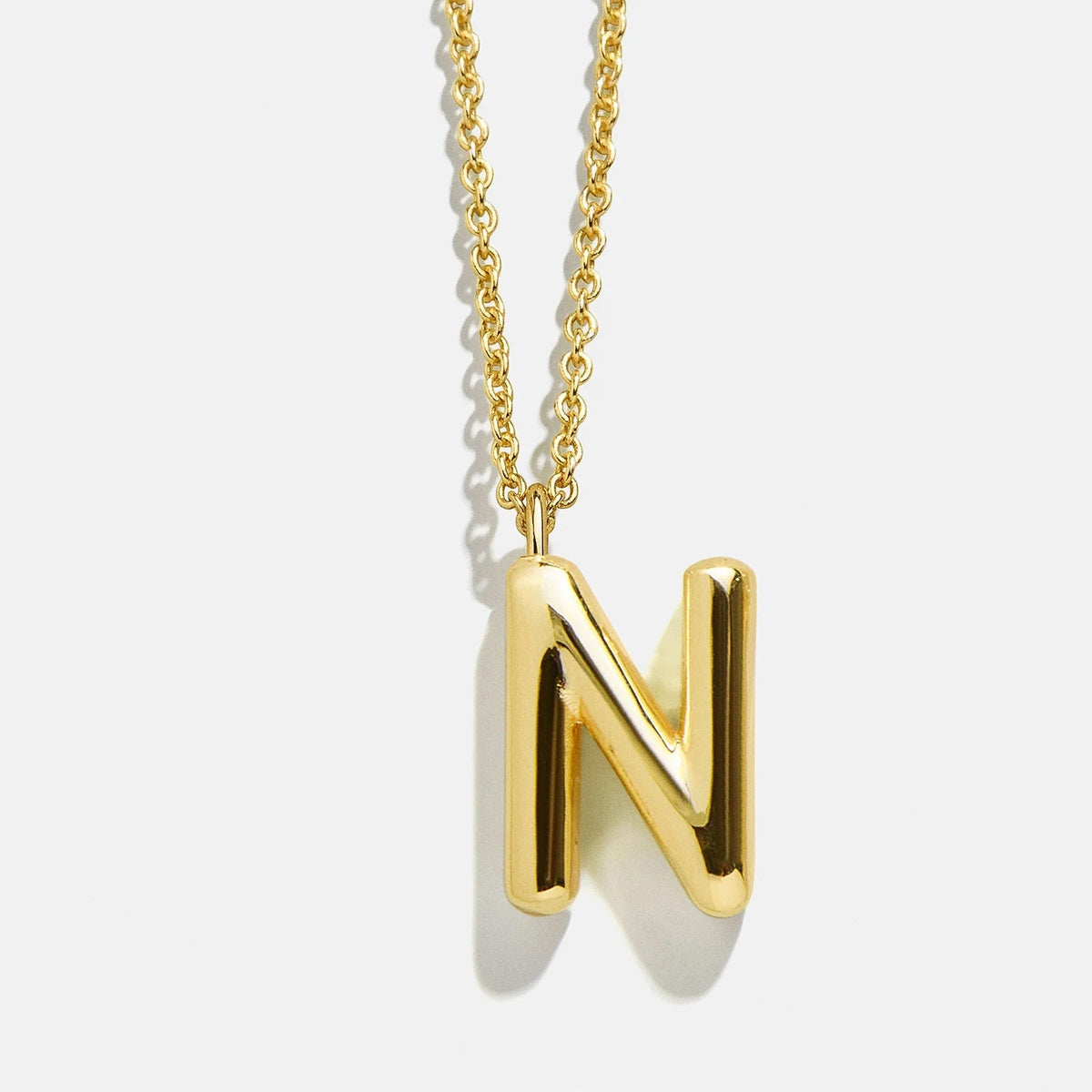 Lavisa - Classic Gold Initial Pendant Adjustable Chain Necklace - Product Gallery View 16