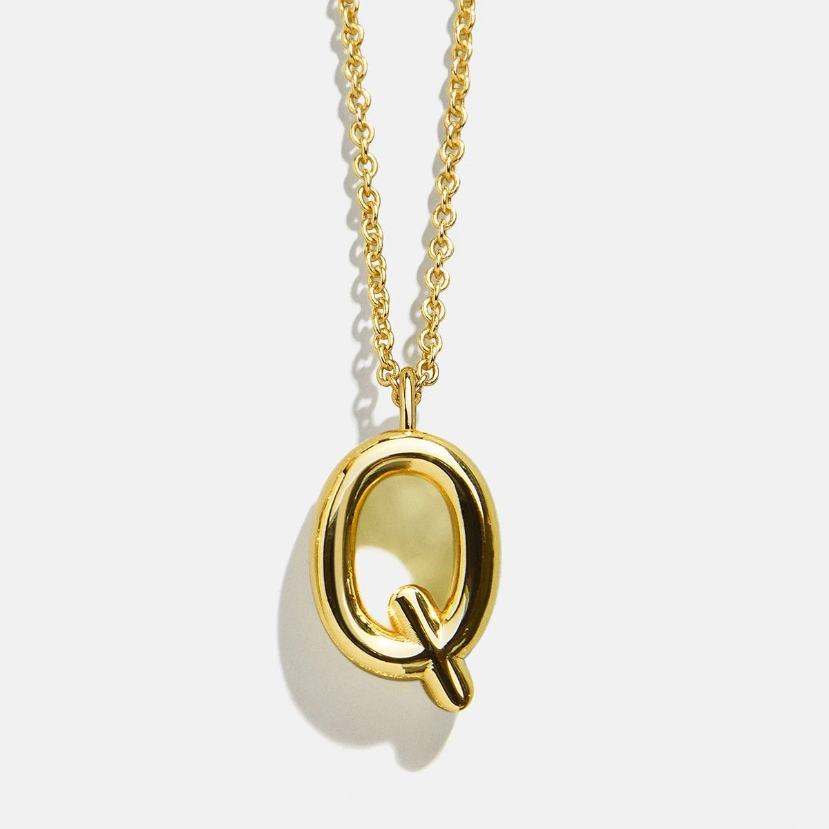 Lavisa - Classic Gold Initial Pendant Adjustable Chain Necklace - Product Gallery View 19