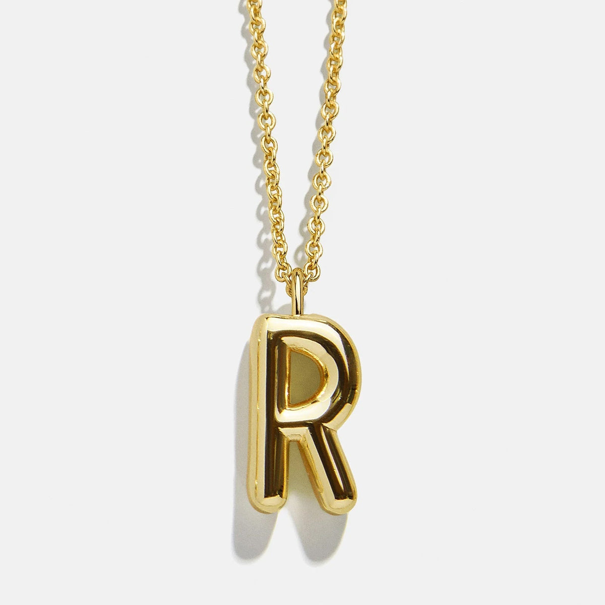 Lavisa - Classic Gold Initial Pendant Adjustable Chain Necklace - Product Gallery View 20