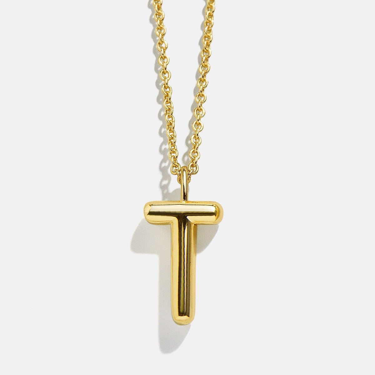 Lavisa - Classic Gold Initial Pendant Adjustable Chain Necklace - Product Gallery View 22