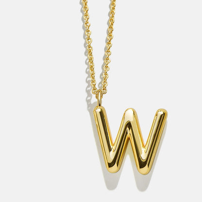 Lavisa - Classic Gold Initial Pendant Adjustable Chain Necklace - Product Gallery View 25