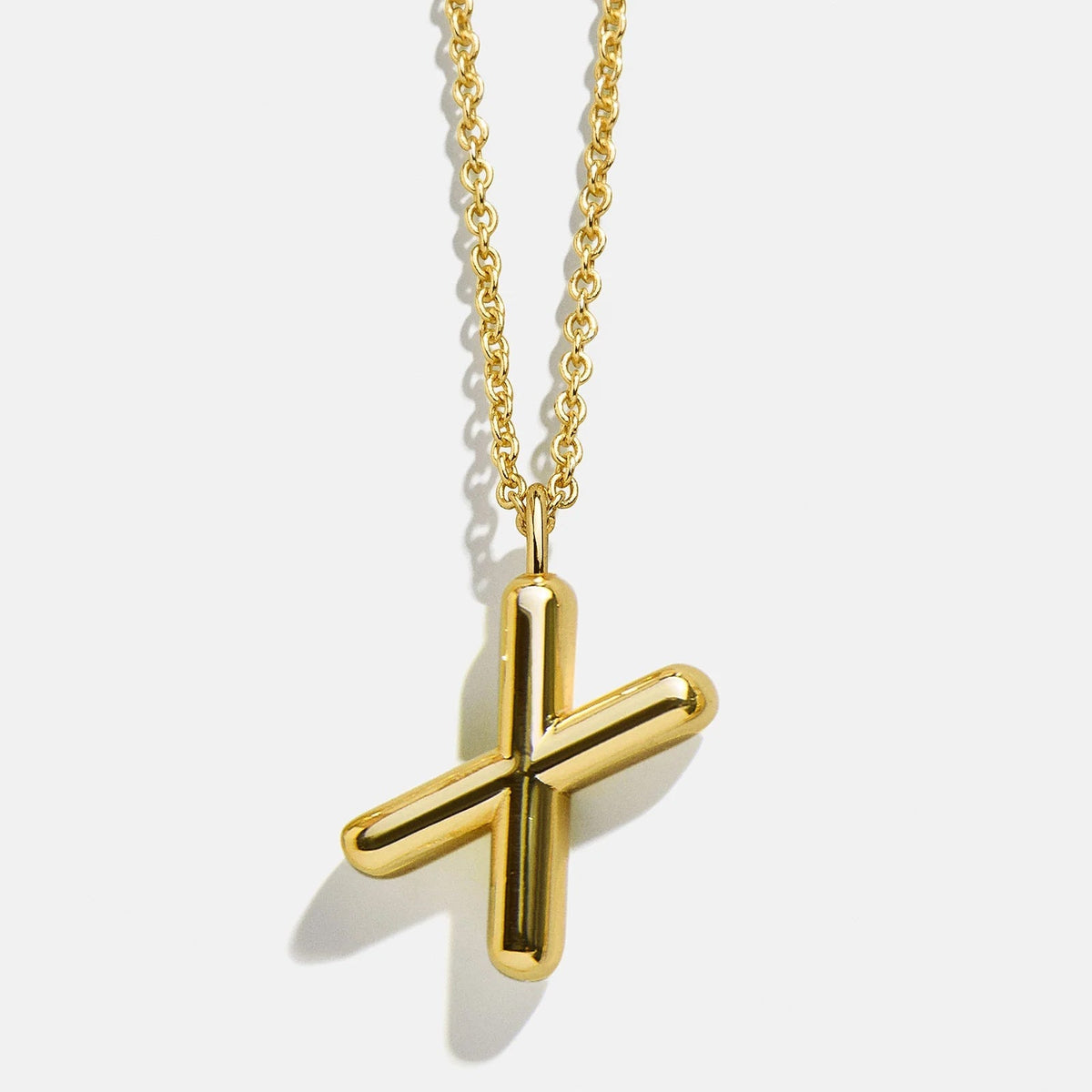 Lavisa - Classic Gold Initial Pendant Adjustable Chain Necklace - Product Gallery View 26