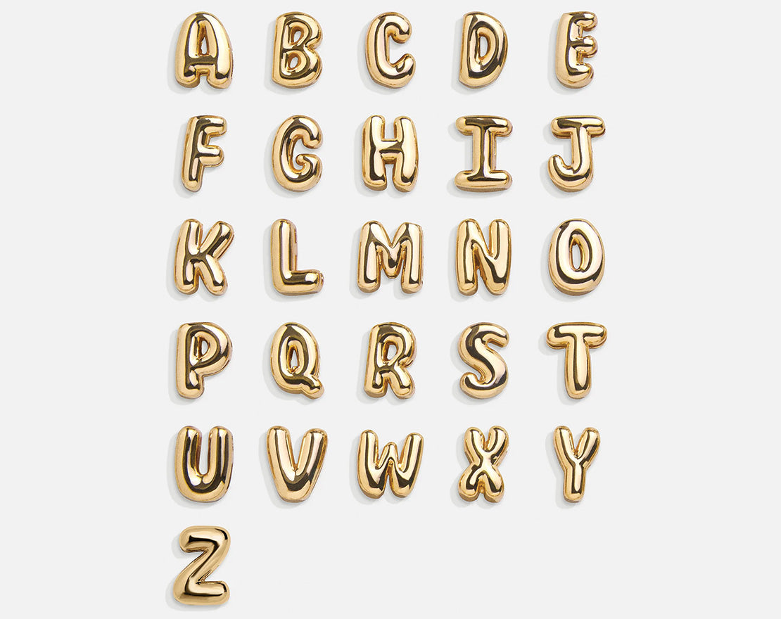 Lavisa - Personalized Bubble Letter Custom Necklace - Box Chain Jewelry - Side Profile View