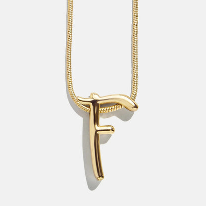 Lavisa - Script Initial Necklace In Swirly Font - Product Gallery View 8