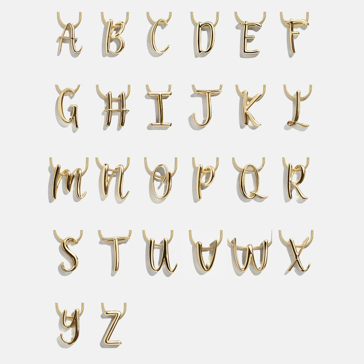 Lavisa - Script Initial Necklace In Swirly Font - Product Gallery View 29
