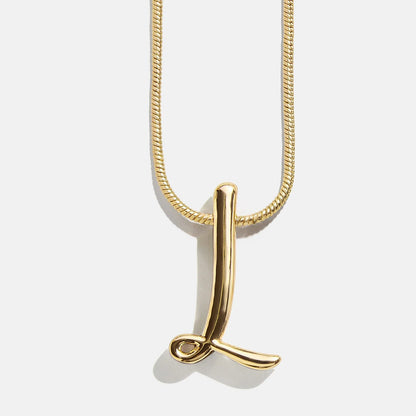 Lavisa - Script Initial Necklace In Swirly Font - Product Gallery View 14