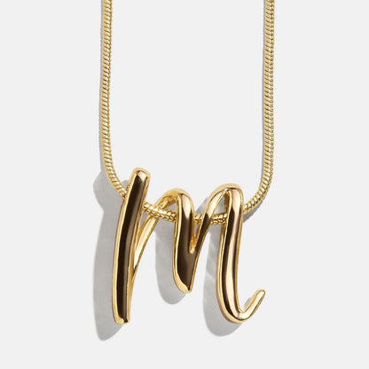 Lavisa - Script Initial Necklace In Swirly Font - Product Gallery View 15