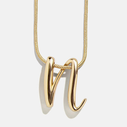 Lavisa - Script Initial Necklace In Swirly Font - Product Gallery View 16