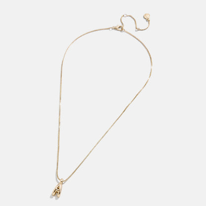 Lavisa - Gwen Mini Bubble Initial Necklace - Gold - Product Gallery View 31