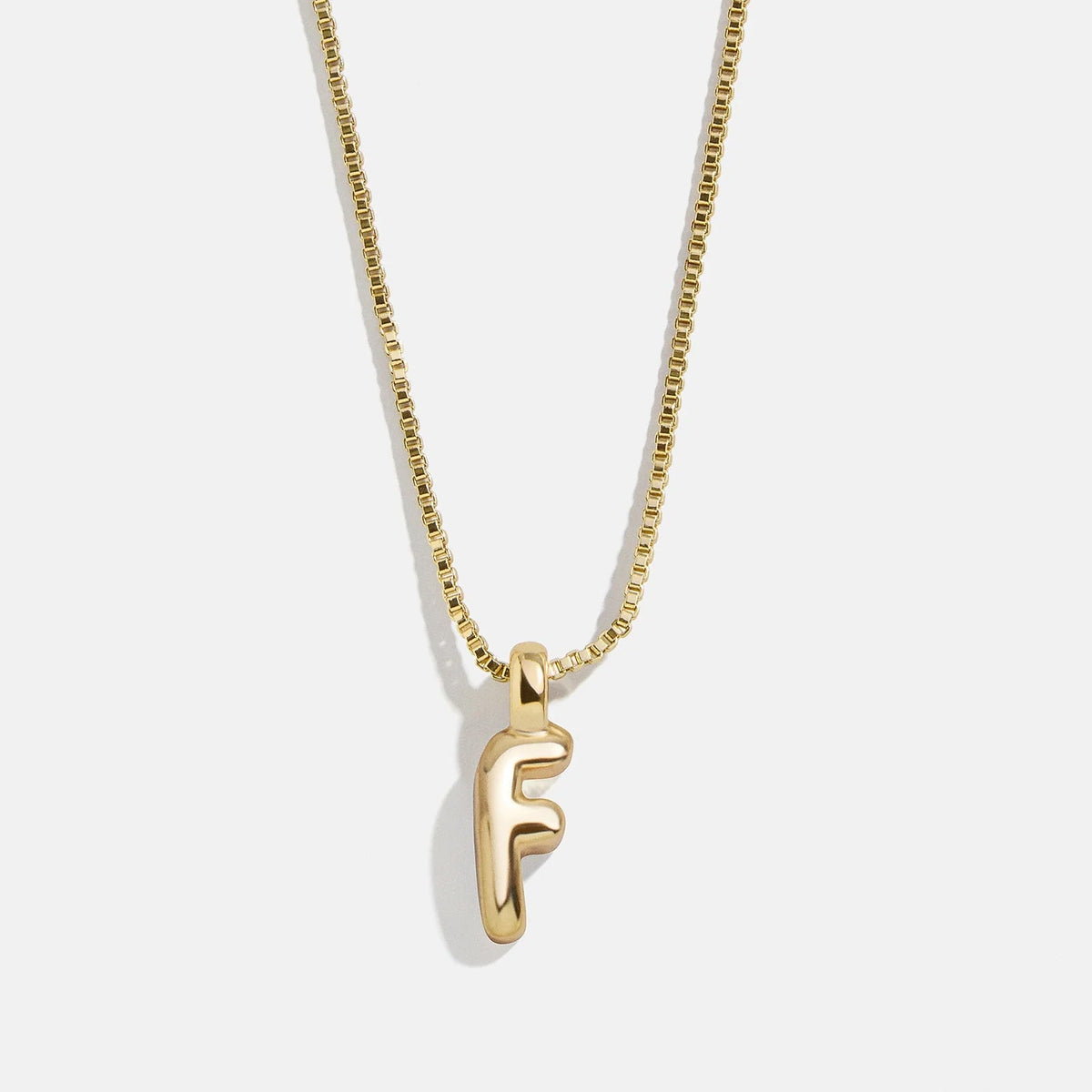Lavisa - Gwen Mini Bubble Initial Necklace - Gold - Product Gallery View 9