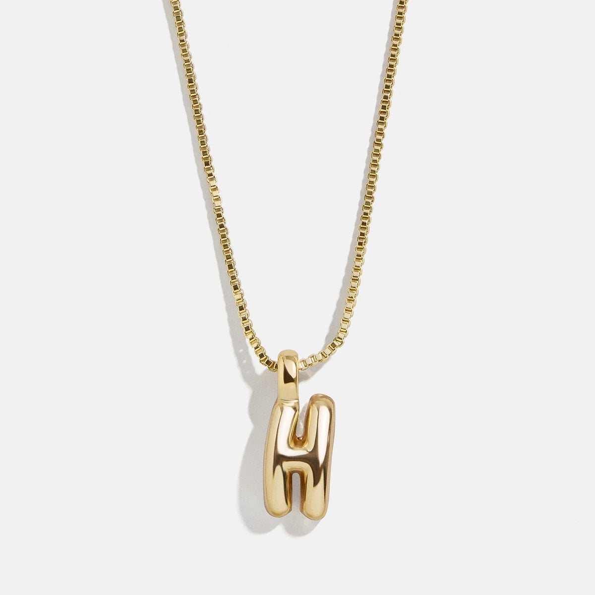 Lavisa - Gwen Mini Bubble Initial Necklace - Gold - Product Gallery View 11