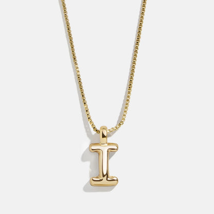 Lavisa - Gwen Mini Bubble Initial Necklace - Gold - Product Gallery View 12
