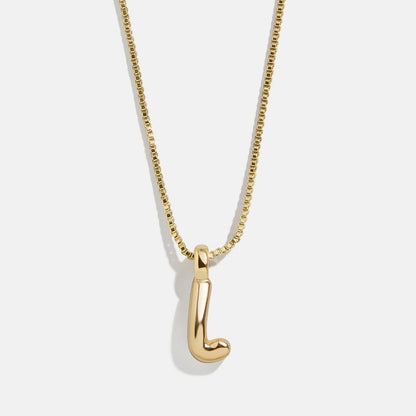 Lavisa - Gwen Mini Bubble Initial Necklace - Gold - Product Gallery View 15