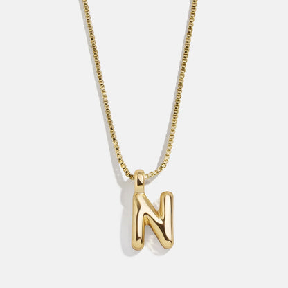 Lavisa - Gwen Mini Bubble Initial Necklace - Gold - Product Gallery View 17