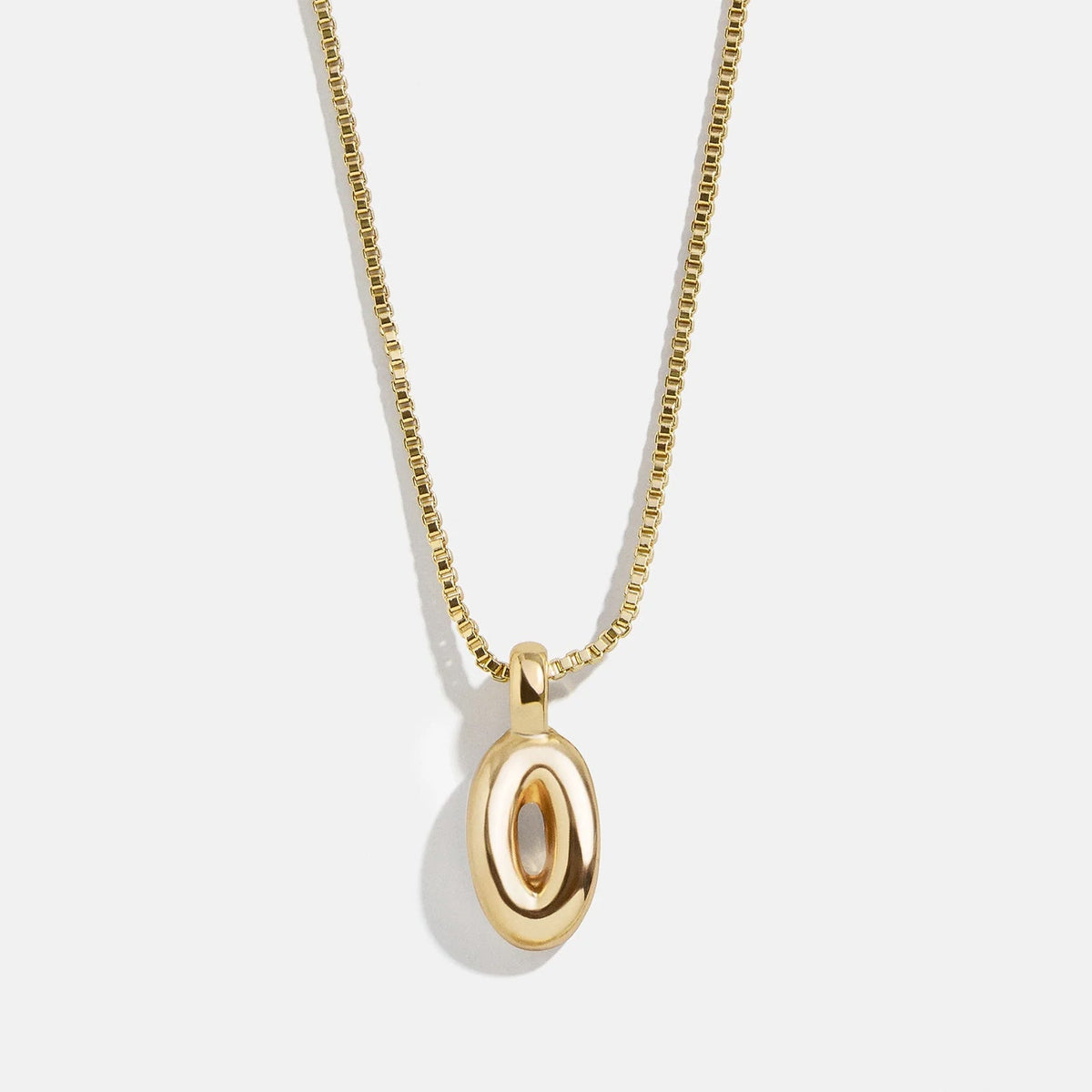 Lavisa - Gwen Mini Bubble Initial Necklace - Gold - Product Gallery View 18