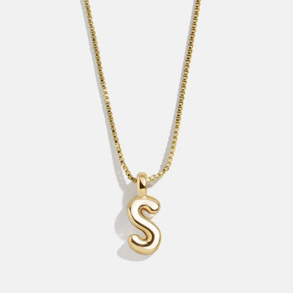 Lavisa - Gwen Mini Bubble Initial Necklace - Gold - Product Gallery View 22