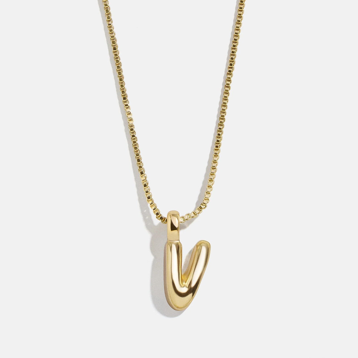 Lavisa - Gwen Mini Bubble Initial Necklace - Gold - Product Gallery View 25