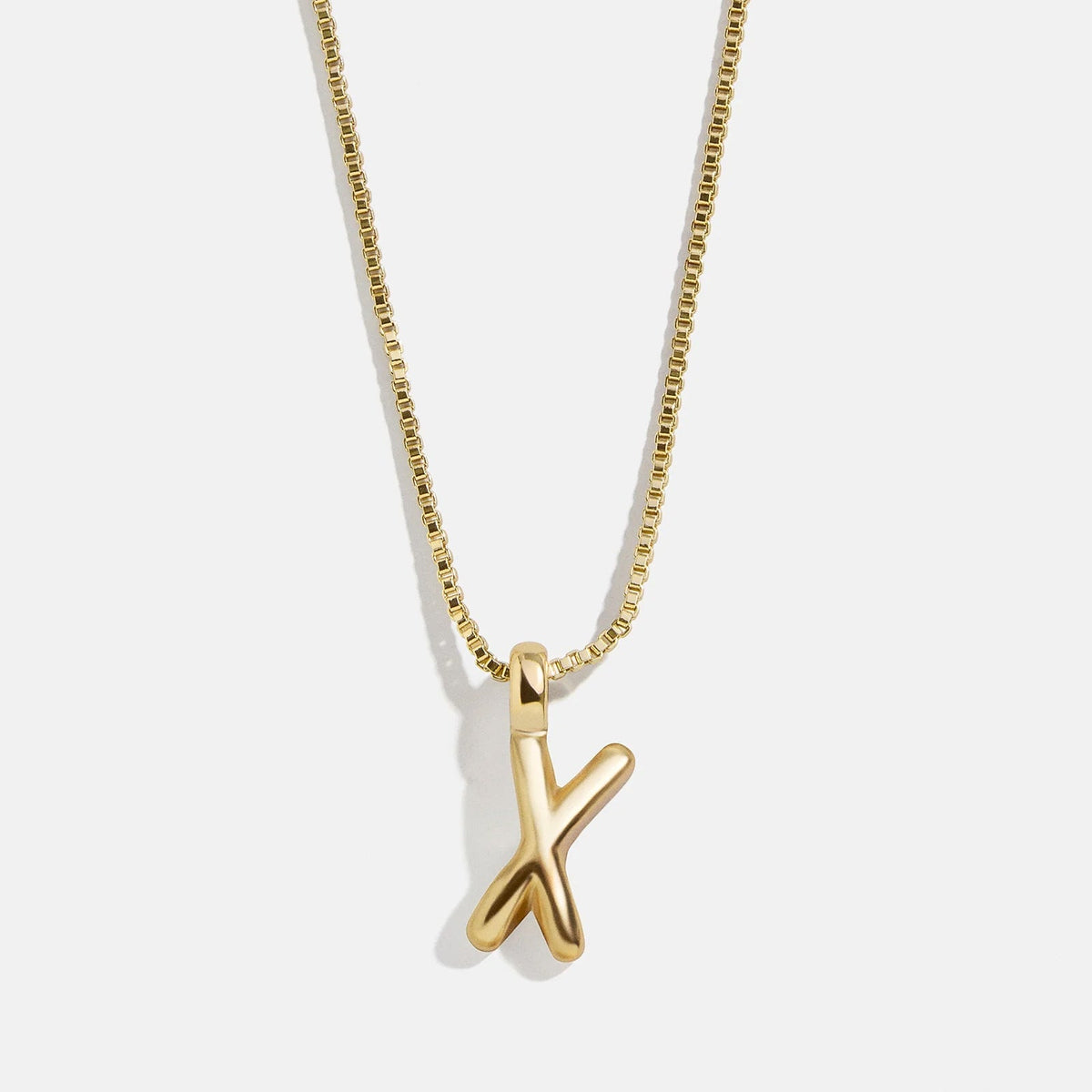 Lavisa - Gwen Mini Bubble Initial Necklace - Gold - Product Gallery View 27