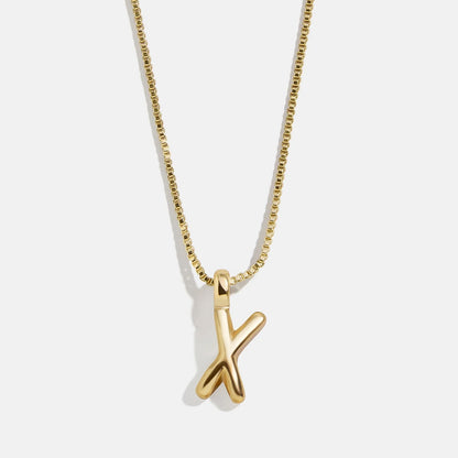 Lavisa - Gwen Mini Bubble Initial Necklace - Gold - Product Gallery View 27