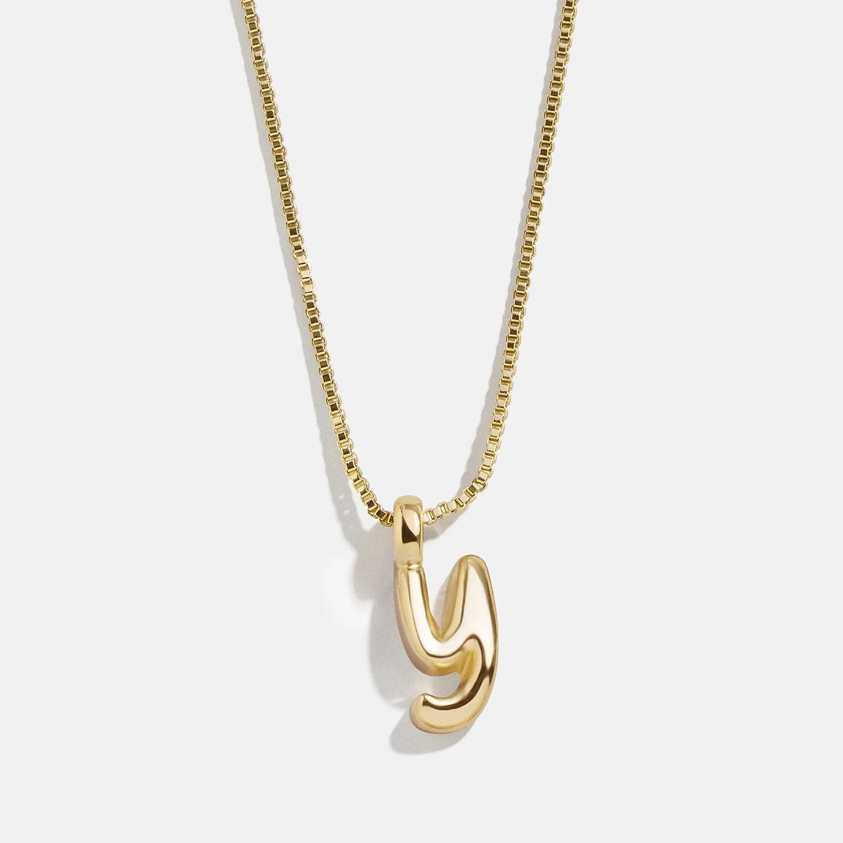 Lavisa - Gwen Mini Bubble Initial Necklace - Gold - Product Gallery View 28