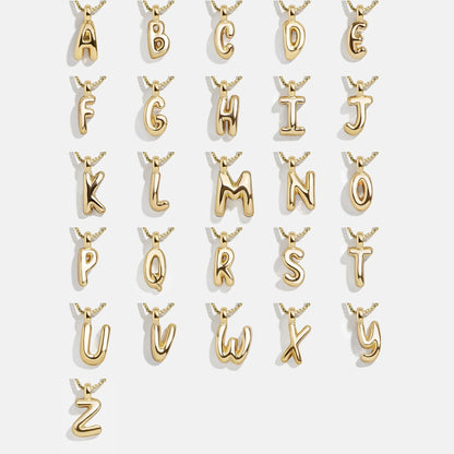 Lavisa - Gwen Mini Bubble Initial Necklace - Gold - Product Gallery View 33