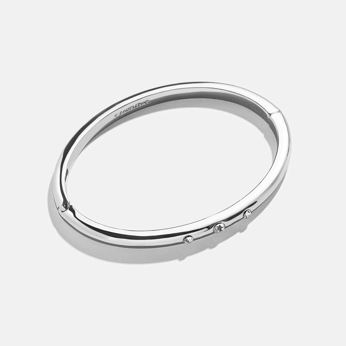 Lavisa - Classic Triple Bezel Hinge Bangle - On-Model & Scale View