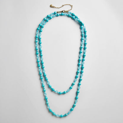 Lavisa Charlotte semi-precious necklace featuring bright turquoise beads.